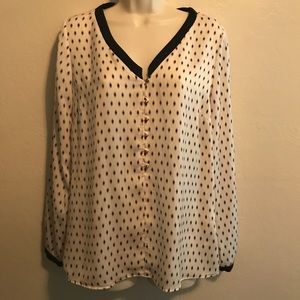 Zara Basic cream and black top